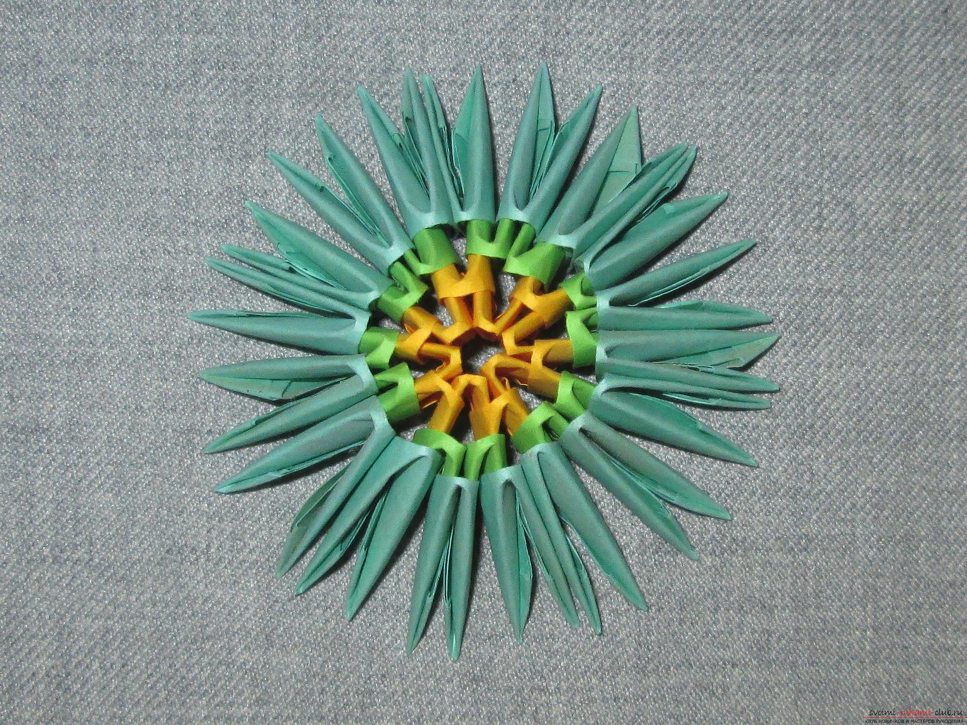 Модульное оригами ваза с цветами станет отличным подарком на 8 Марта, сделанным своими руками.. Фото №10